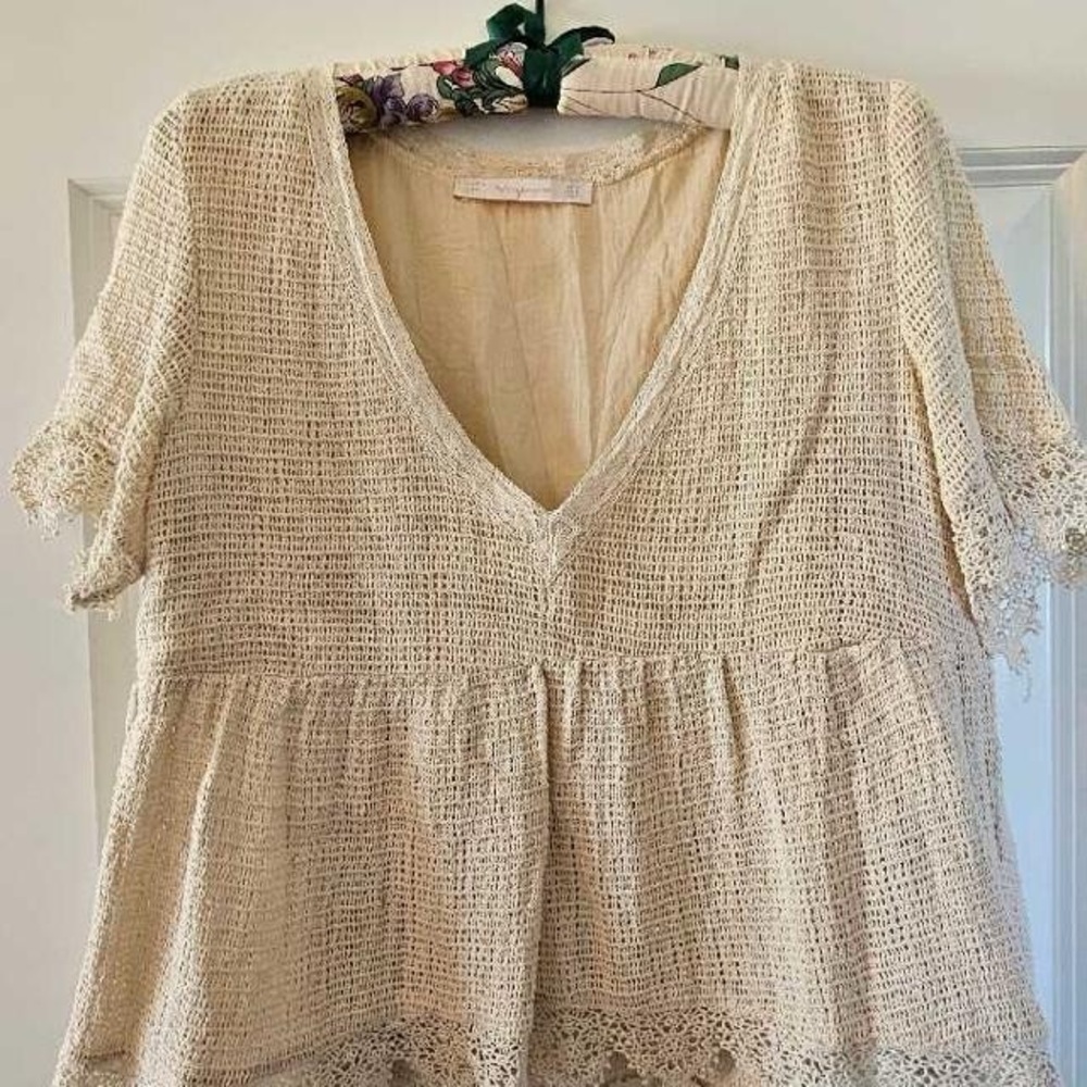 Zara Deep V Summer Top, M